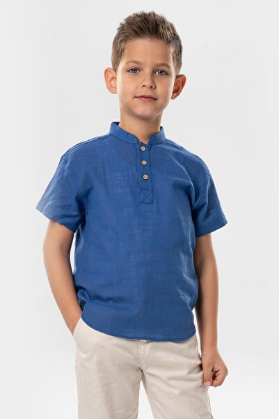 Eliş Şile Bezi Короткий рукав з шнурівкою Бавовна Бодрум Літній хлопчачий фут...