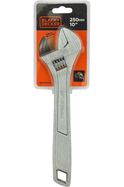 Black&Decker 250mm Adjustable Spanner - Durable and High-Precision Tool