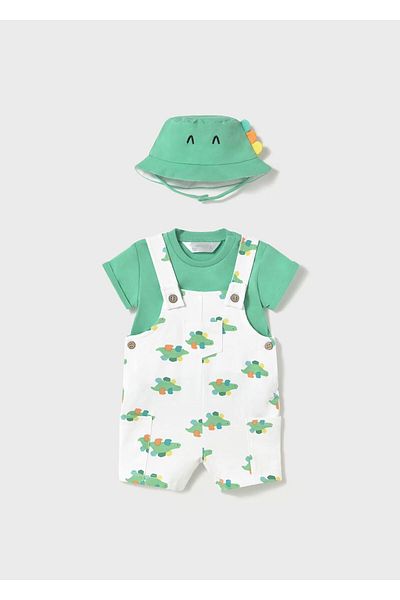 MAYORAL Newborn 3 Piece Printed Romper Set