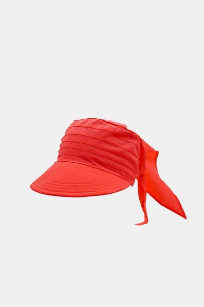 Külah باندانا حمراء للأطفال بعمر 8-15 سنة - قبعة شاطئ بحافة وربطة سفاري