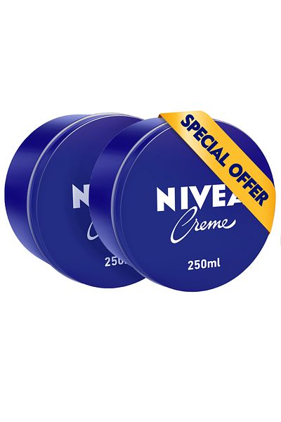 NIVEA Creme, Universal All Purpose Moisturizing Cream, Tin 250ml, Pack of 2