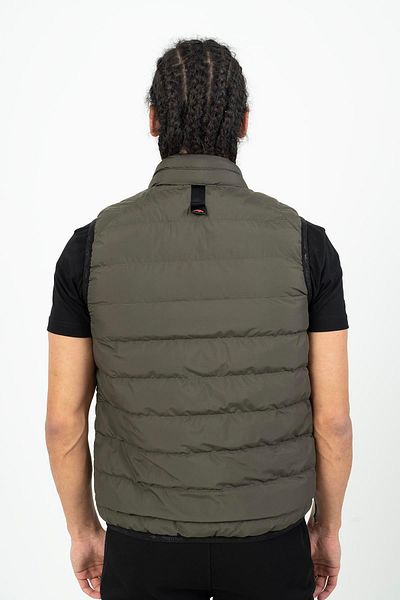 MARATON Regular Men's Stand Collar Sleeveless Khaki Vest 20193