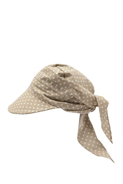 Külah Women's Tie-Up Scarf Brim Floral Patterned Beach Hat