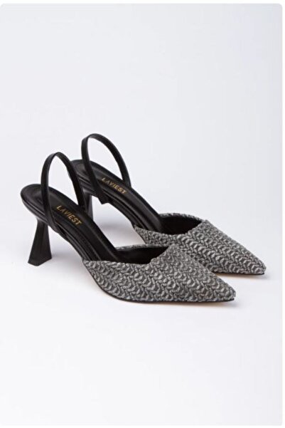 inyola حذاء نسائي بكعب مفتوح من الخلف من القش 3076