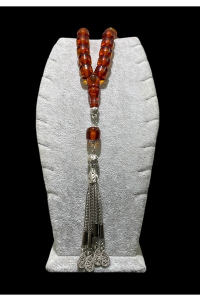 Trikala Osmanlı Benzetme Şeffaf Eski Malzeme Necef Bağa Tesbih 10x11mm