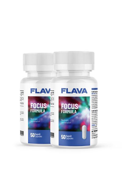 FLAVA Focus Formula - 50 Capsules X 2 Adjusted Pieces