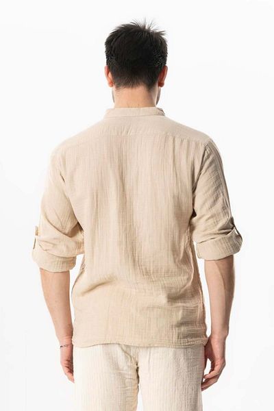 Eliş Şile Bezi Μακρυμάνικο Rainy Sweatshirt - Μπεζ