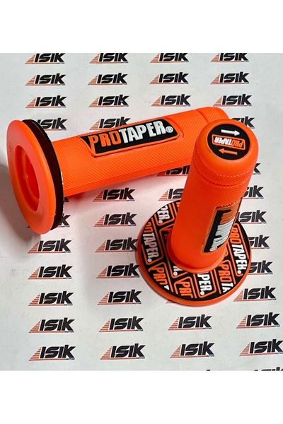 Universal Motosiklet Protaper Sağ-Sol Elcik Takımı Turuncu Turuncu-Beyaz Yazılı