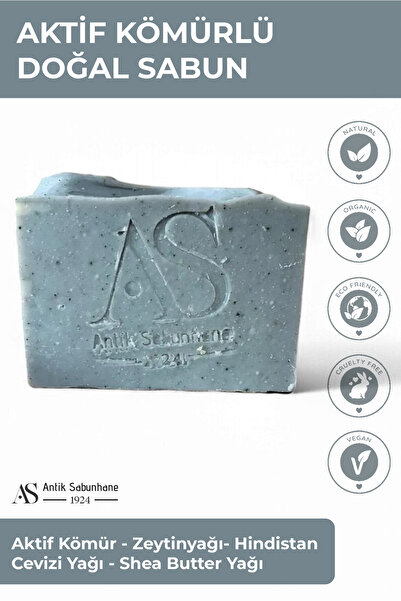 AS ANTİK SABUNHANE 1924 Doğal Aktif Kömür Zeytinyağlı Sabun