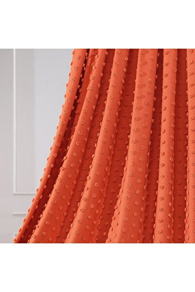 Solinas Collection Paris Orange 1 X 3 Close Pleat Background Curtain - Single Wing