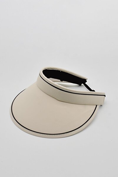 Külah Pălărie cu vizor bej cu boruri late pentru femei Vizor de protecție UV