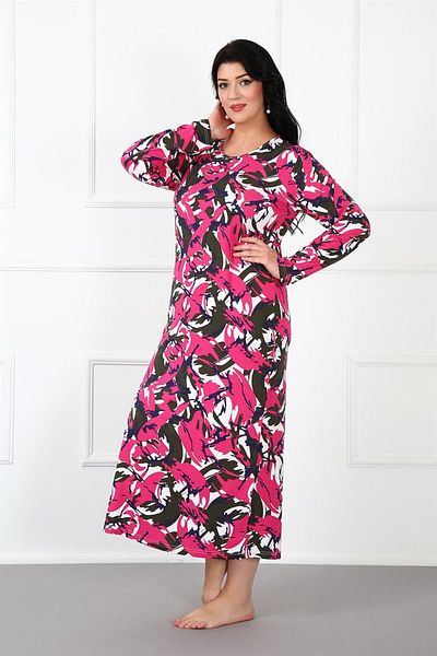 Akbeniz Plus Size Mother's Nightgown 1334