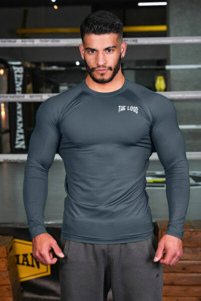 Thelood تيشيرت ضاغط بأكمام طويلة مدخن