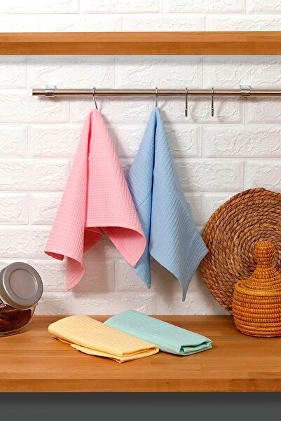 kozavitrin 4 مناشف مطبخ قطنية 100% - قماش تجفيف 40x60 سم