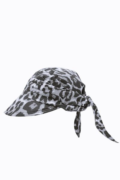 Külah Safari Patterned Women's Cap - Tie-Up Scarf, Brim Beach Cap