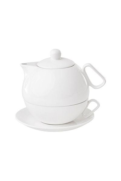 Ambition Teapot, cup and saucer set, 3 pieces, Salsa