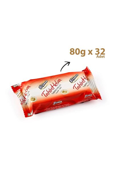 Seğmen 80g Plain Tahini Halva Pack - Pack of 32