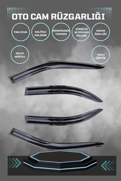 TROBUS Ford Fiesta 2007 Cam Rüzgarlığı 4lü Takım