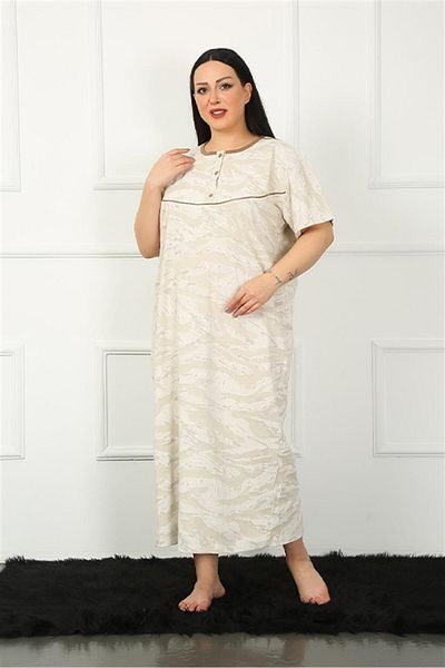 Akbeniz Mother's Nightdress 1351 - Big Short Sleeve