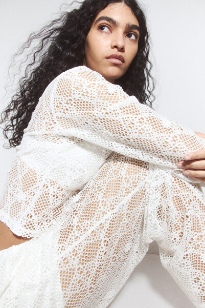 H&M Delik Desenli Hırka