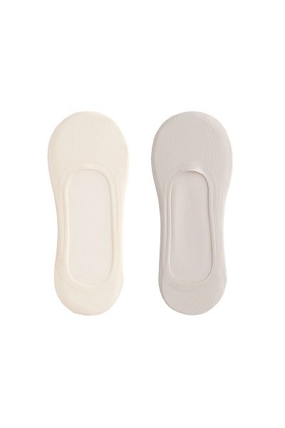 Oysho 2 çift mikrofiber fitilli medium cut görünmez çorap