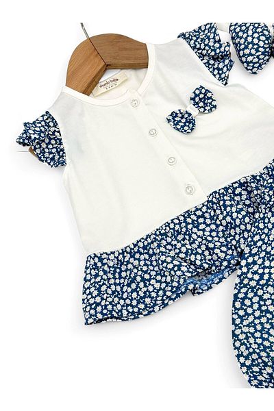 voyyo kids baby Baby Girl Summer Bandana 3-Piece Stylish Shorts Set