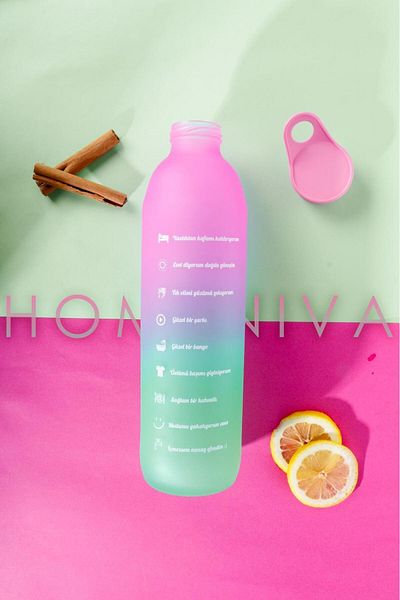 HOMENIVA Glass Motivated Flask 1 Lt