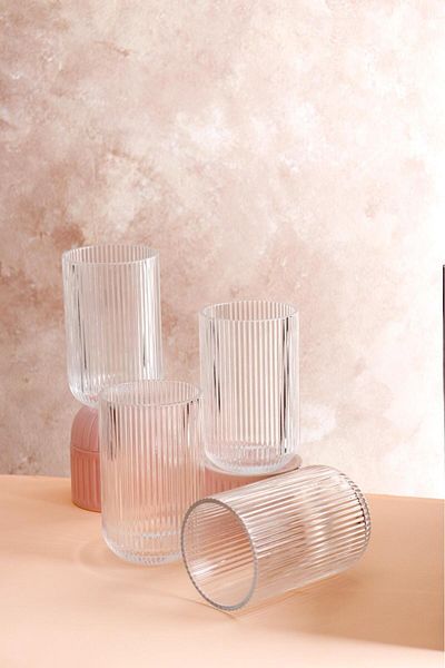 HOMENIVA Aster 4 Glass Cups 440 ml