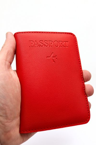 GUZZYLife Vegan Leather Credit Card Holder with Money Compartment Red Passport Case Passport Holder