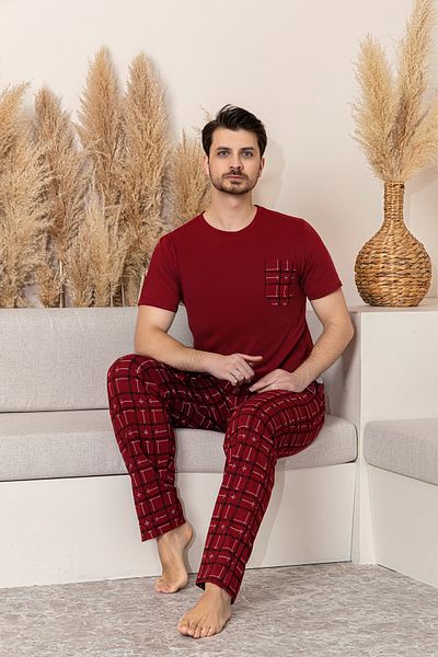 nisaNCa Summer Short Sleeve 100% Cotton Men's Pajama Set - Father's Day Special Series