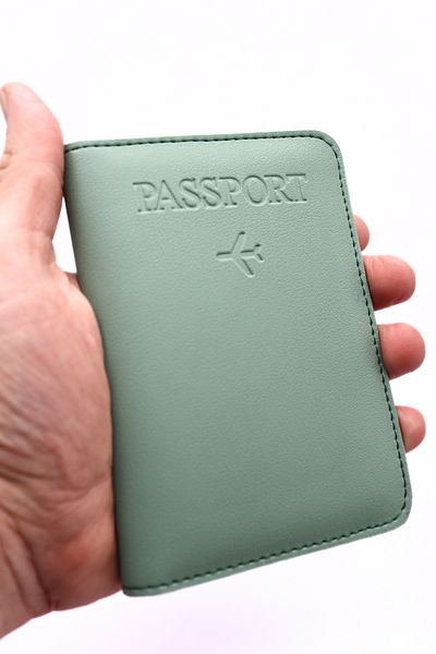 GUZZYLife Vegan Leather Credit Card Holder with Money Compartment Water Green Passport Case Passport Holder