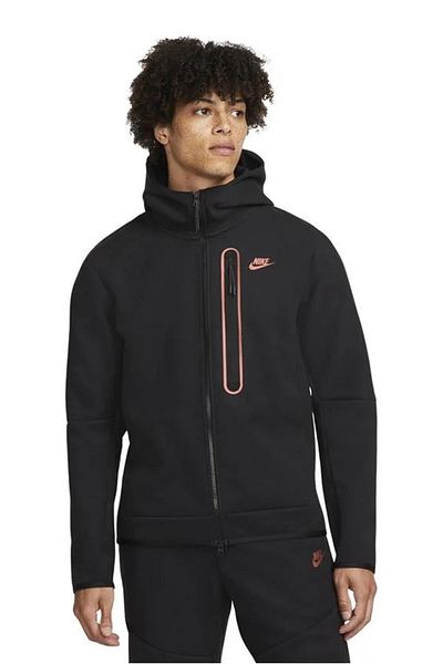 Nike Αθλητικά ρούχα Tech Fleece Brushed Full Zip Hoodie Ανδρικό φούτερ μαύρο