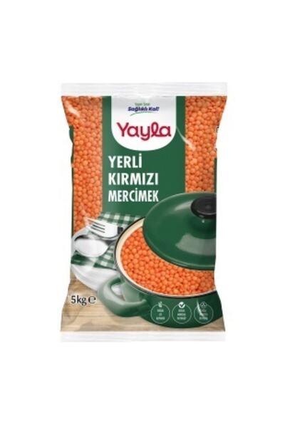 Yayla Yerli Kırmızı Mercimek 5 Kg