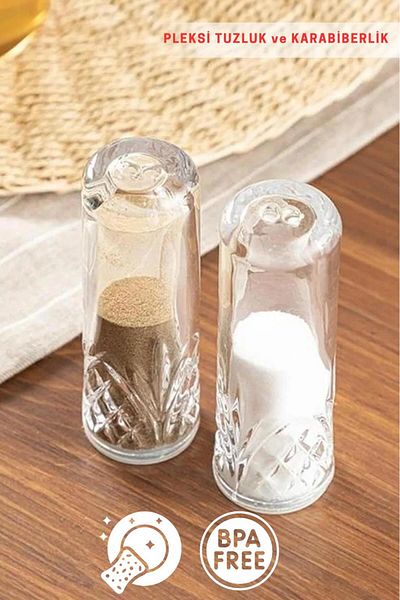 HOMENIVA 2 Pieces PLEXI Salt and Pepper Shakers Set – Salt and Pepper Shakers