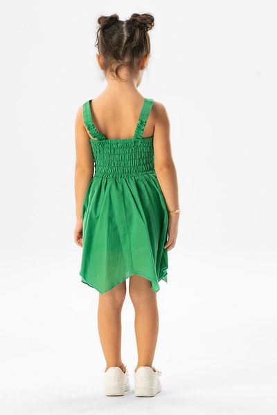 Eliş Şile Bezi Καλοκαιρινό παιδικό φόρεμα Mint Green Strappy Voile Emel