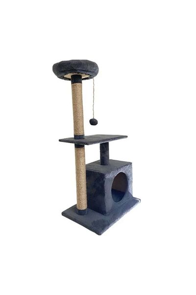 Reyo Cat Playhouse and Anthracite Scratching Platform