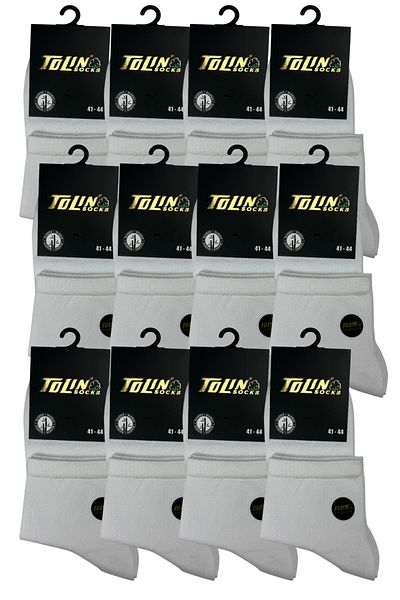 TOLIN Men's 12-Piece Half Conch Bamboo Booties Socks Set 10550