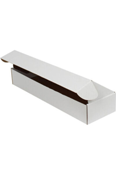 Kolicim 35x10x7cm Kutu - 0,8 Desi Kutu - Kilitli Kutu - Beyaz - 25 Adet