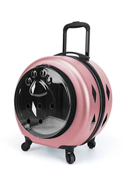 Glipet Kapsül Çekçekli Kedi Köpek Taşıma Valizi 40x27x45 Cm Fuşya