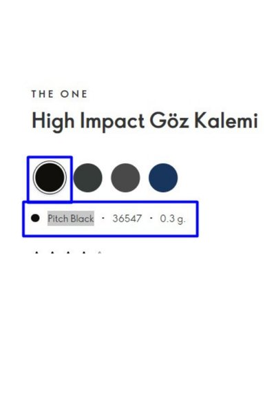 Oriflame قلم تحديد العيون The One High Impact Matte أسود داكن 0.3 جرام 36547