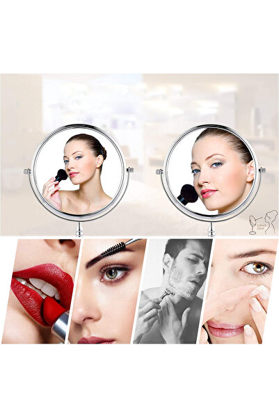 Generic Double-sided rotating makeup mirrors