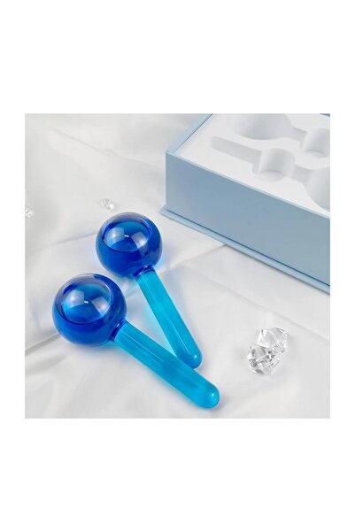 Naturachi Yüz Buz Küresi ve Face Terapi Masaj İce Topu Mavi Renk