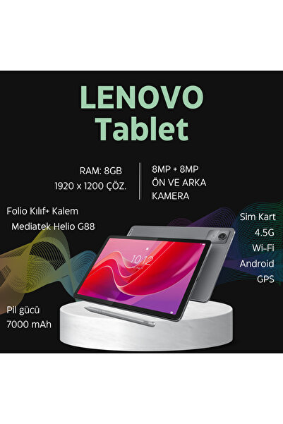 LENOVO 4gb 128gb 11inch Fullhd -android Tab M11 1.8ghz Tablet Kulaklık Hediye