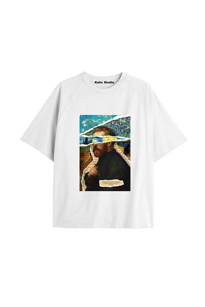 Kalic Studio Unisex Van Gogh Printed Oversize T-shirt
