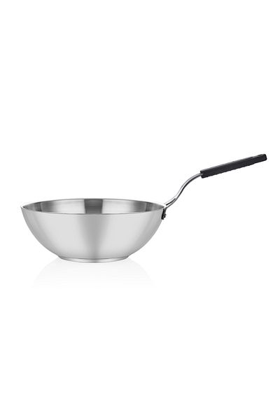 Altınbaşak Steel Wok Pan - Silicone Handle 32S cm