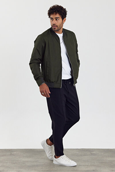 İLKCET MODA Unisex Premium Khaki Regular Bomber Jacket