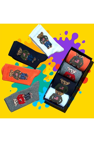 UZN SOCKS Комплект от 4 ПЛЮШЕНИ ЧОРАПИ - БЕЗШЕВНИ АРОМАТИЗИРАНИ БАМБУКОВИ ПРЕЖДИ