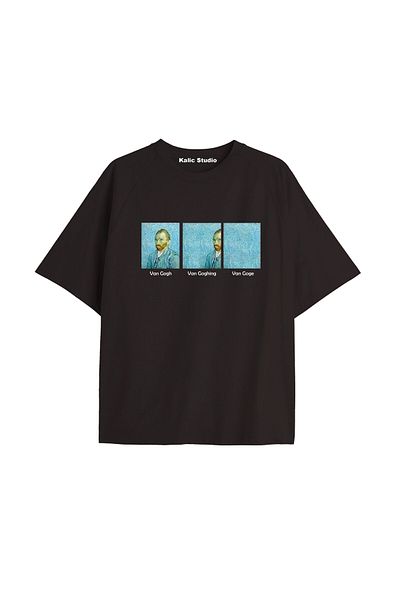 Kalic Studio Unisex Van Gogh Printed Oversize T-shirt