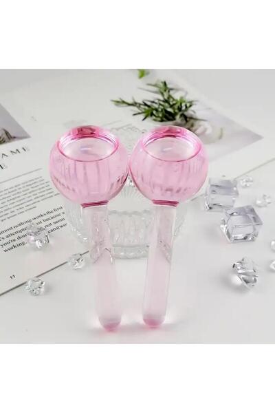 Naturachi Yüz Buz Küresi ve Face Terapi Masaj İce Topu Pembe Renk