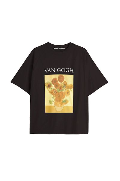 Kalic Studio Unisex Van Gogh Printed Oversize T-shirt